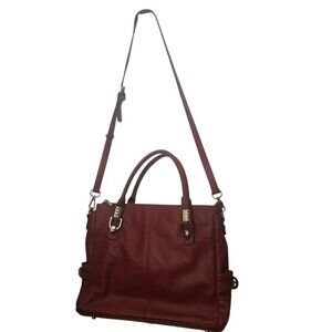 NWOT S-Zone Women's Red Cowhide Leather Large Purse